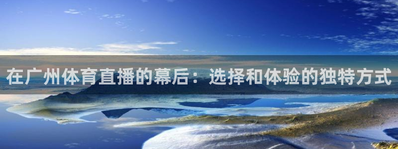 在广州体育直播的幕后：选择和体验的独特方式
